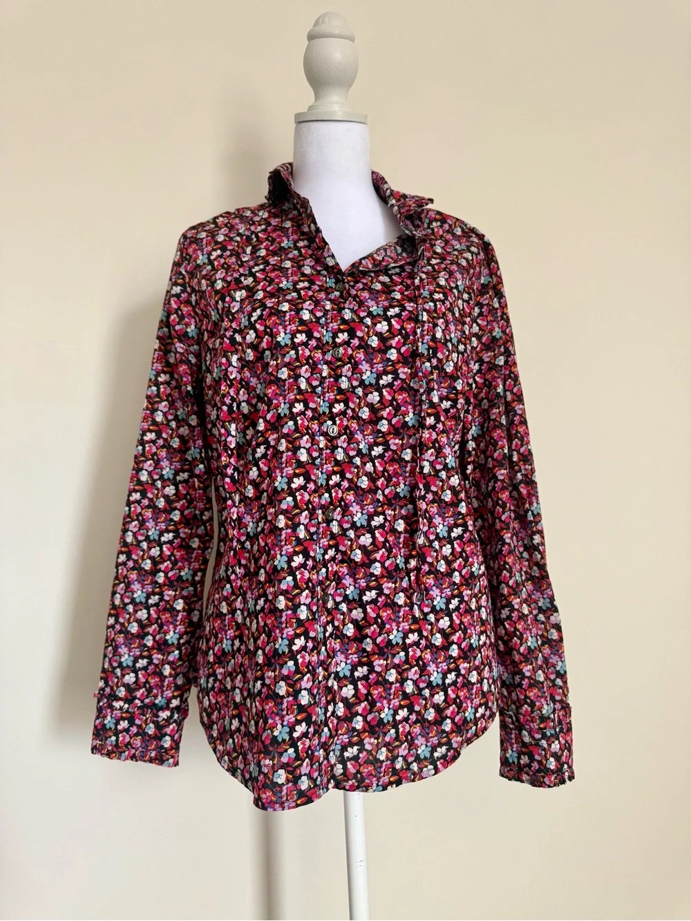 J. Crew Liberty Floral Button-Down Shirt size 8 women’s 100% cotton